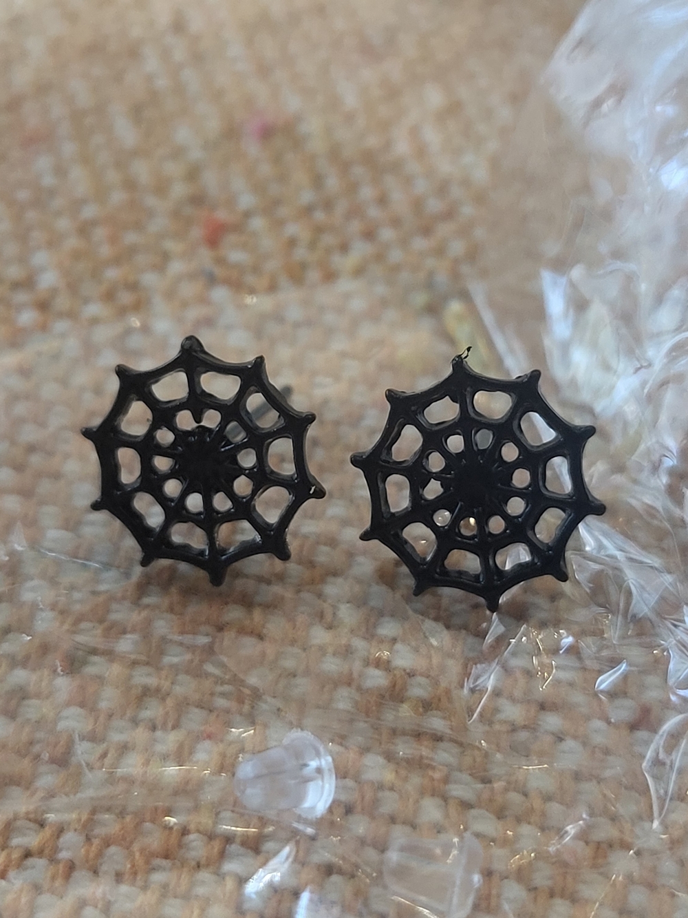 👻Bundle 2 For $10🎃 Black Spiderweb Stud Earrings -Halloween Women Jewelry